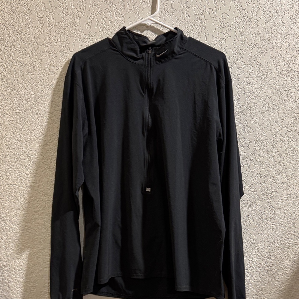 Black Nike running Long Sleeve Hoodie
